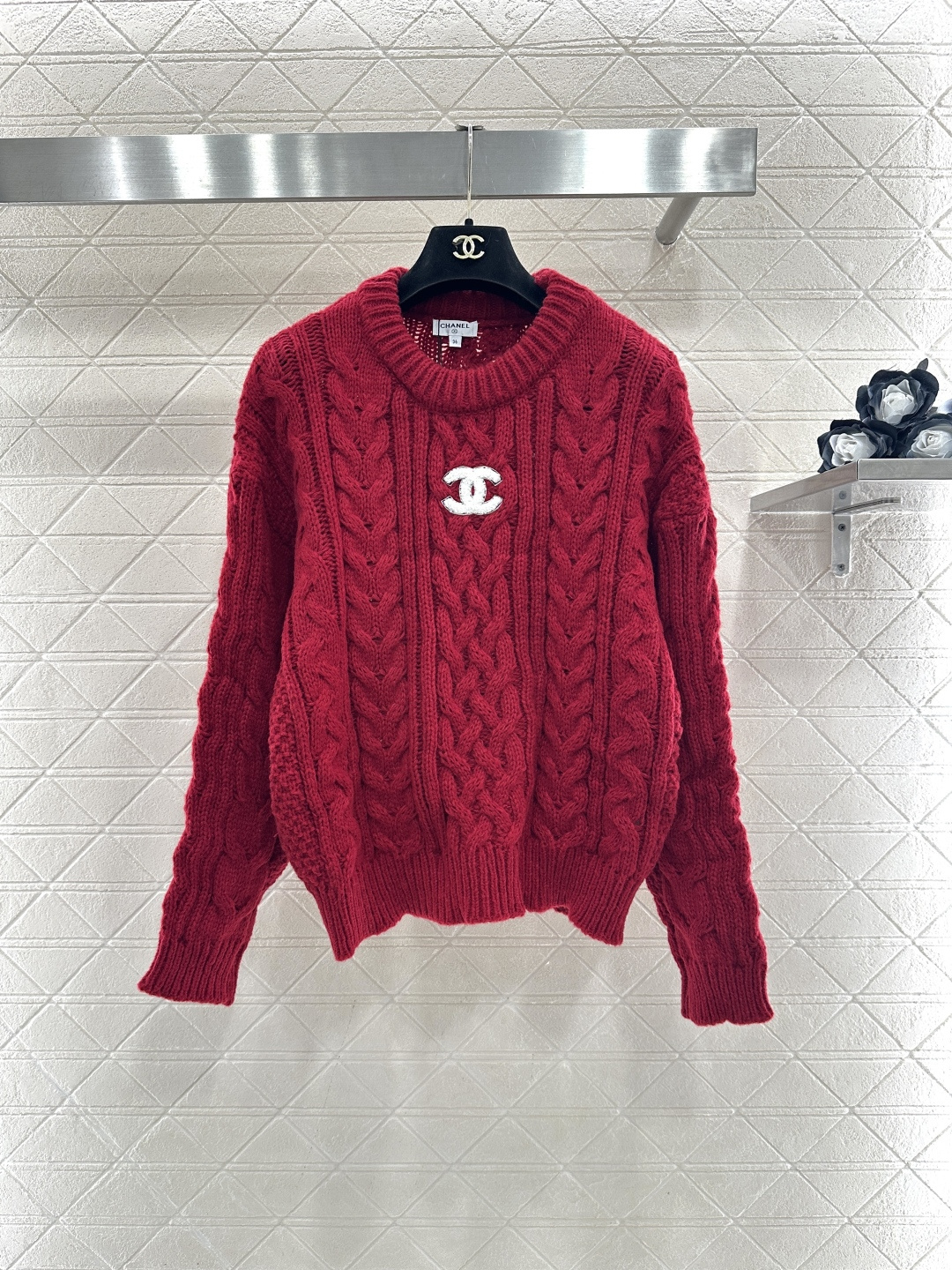 ♥Chane*♥2026新品上架 麻花针织套头毛衣定制YB羊毛纱线织造，穿搭舒适，质感十足，圆领宽松套头