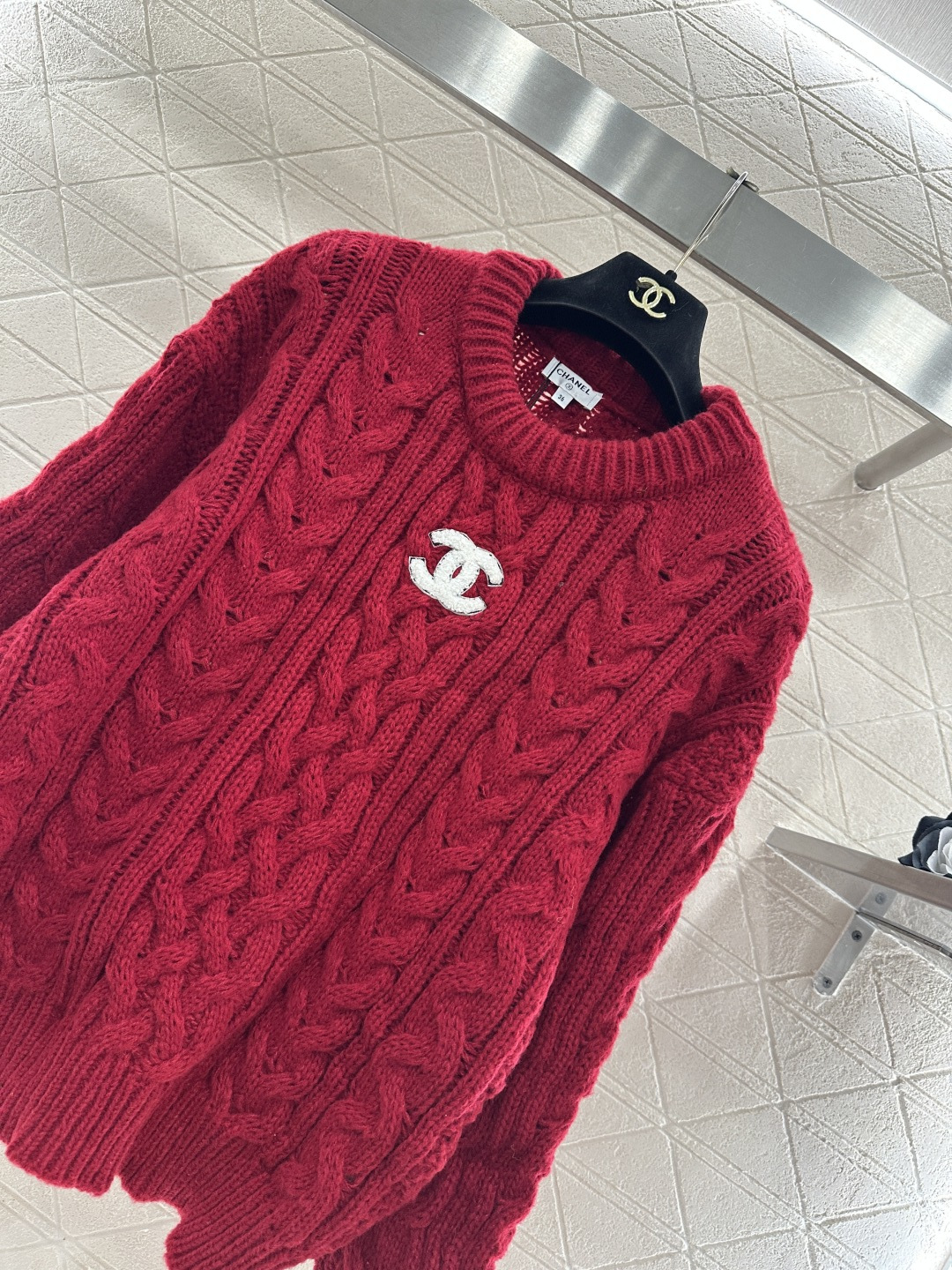 ♥Chane*♥2026新品上架 麻花针织套头毛衣定制YB羊毛纱线织造，穿搭舒适，质感十足，圆领宽松套头
