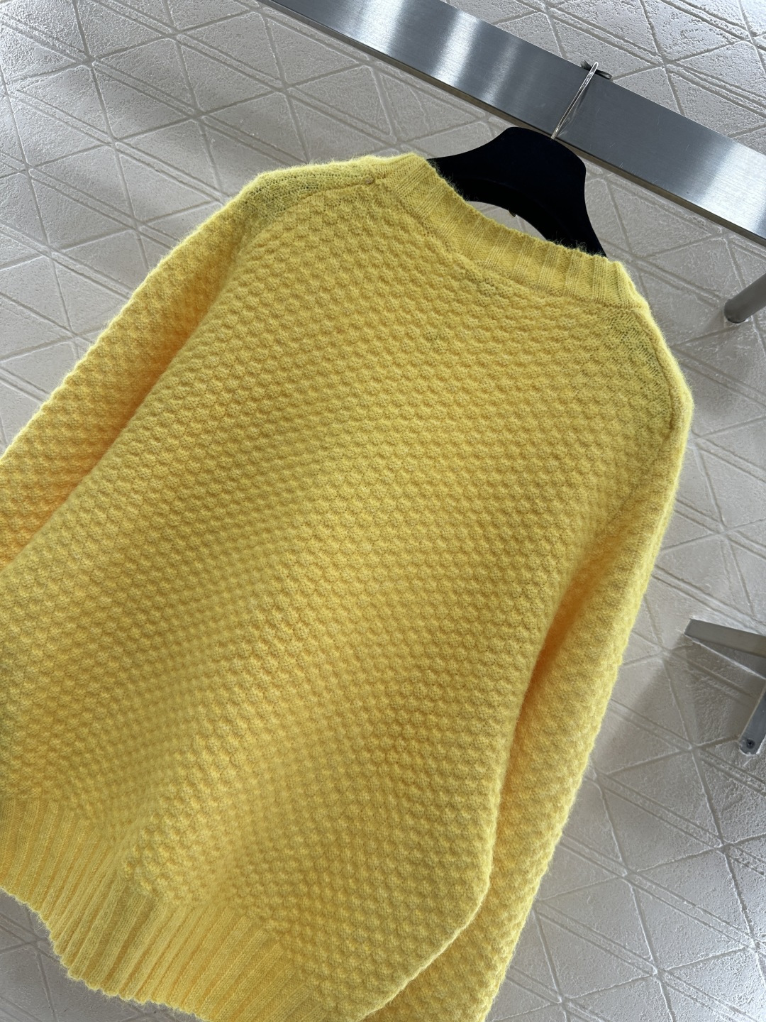 ♥Chane*♥2026新品上架 华夫纹针织套头毛衣定制YB羊毛纱线织造，穿搭舒适，质感十足，圆领宽松套