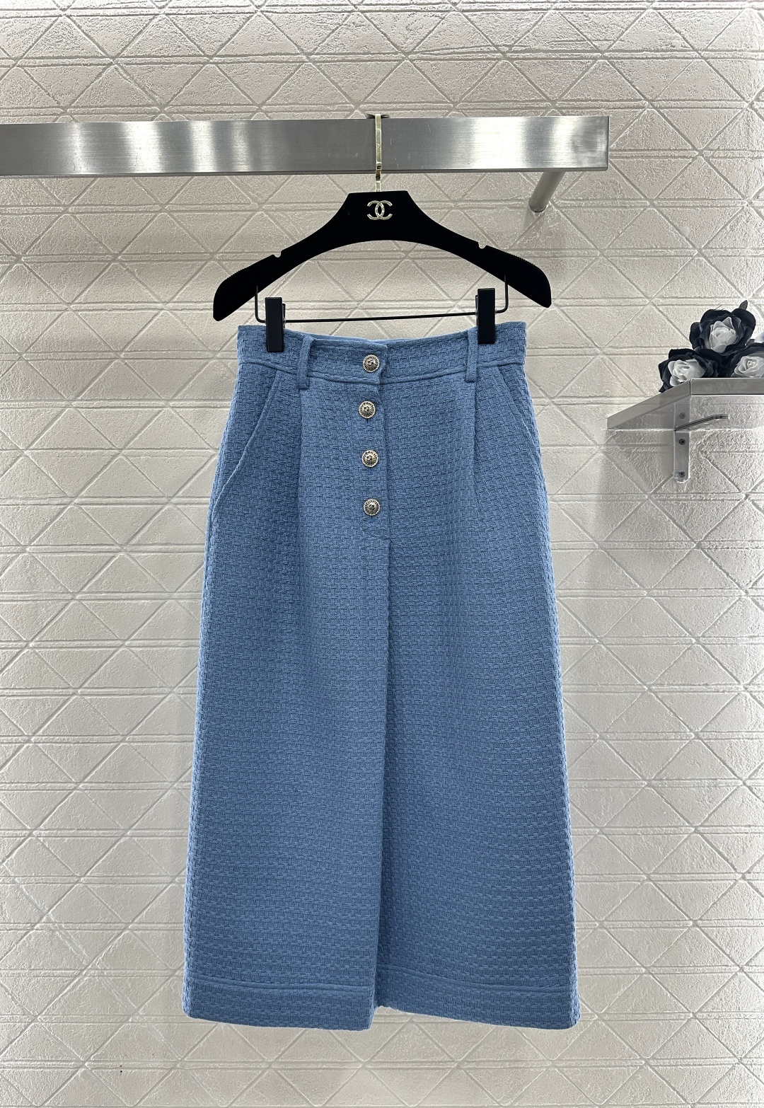 ♥Chane*♥2026新品上架 翻领短款外套半裙套装定制YB进口粗纺棉毛呢材质，质感高级，编织肌理呈现