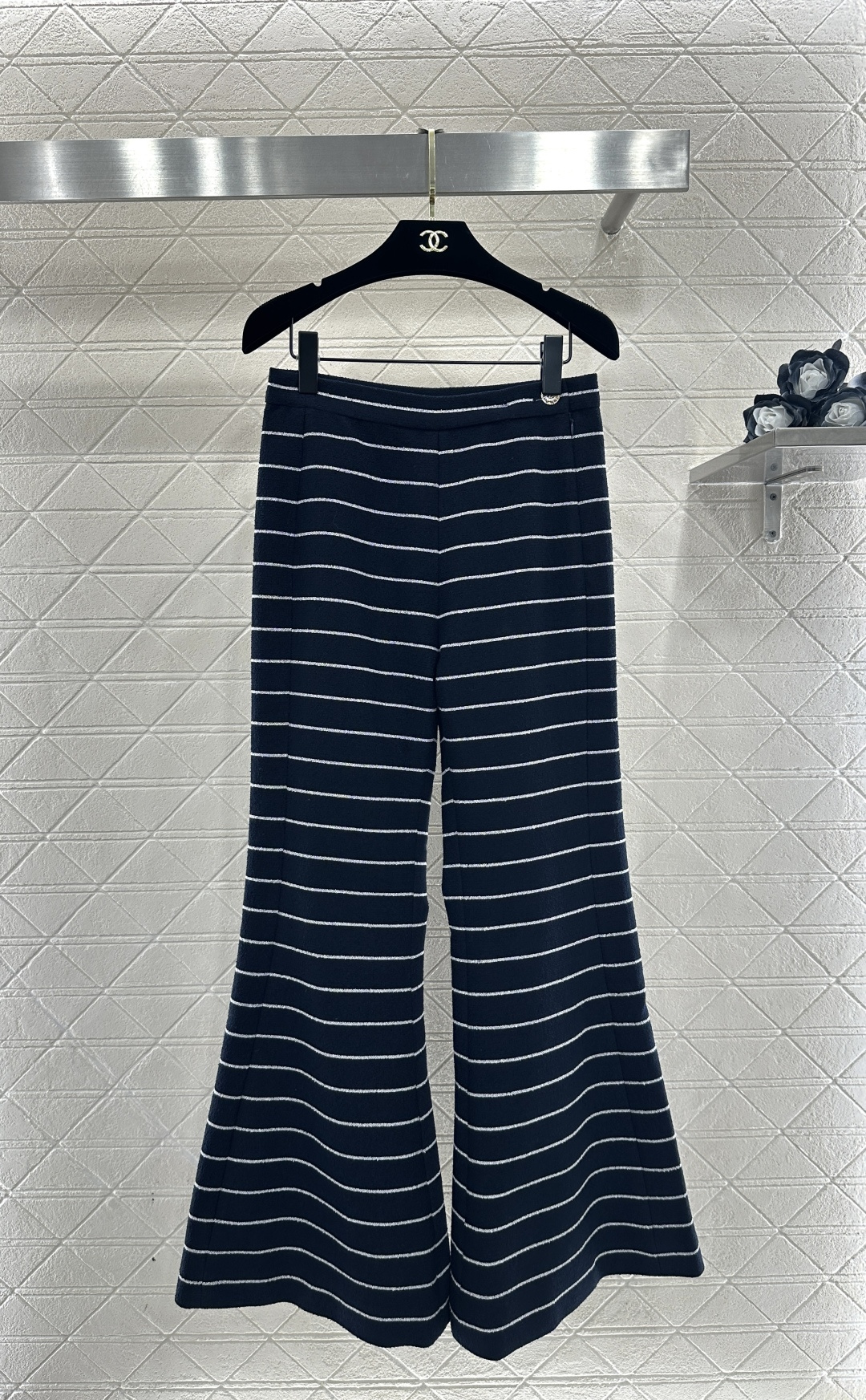 ♥Chane*♥2026新品上架 条纹洋装外套长裤套装定制YB进口棉毛材质，质感高级，品相十足，翻领洋装