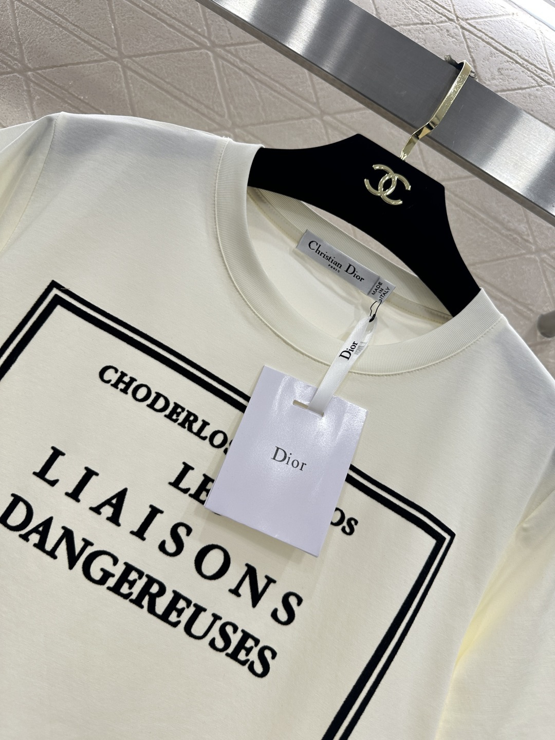 ♥Dio*♥2026新品上架 圆领字母徽标𝑇𝑒𝑒定制YB丝光全棉材质，透气舒适，质感十足，常规短袖𝑇恤剪