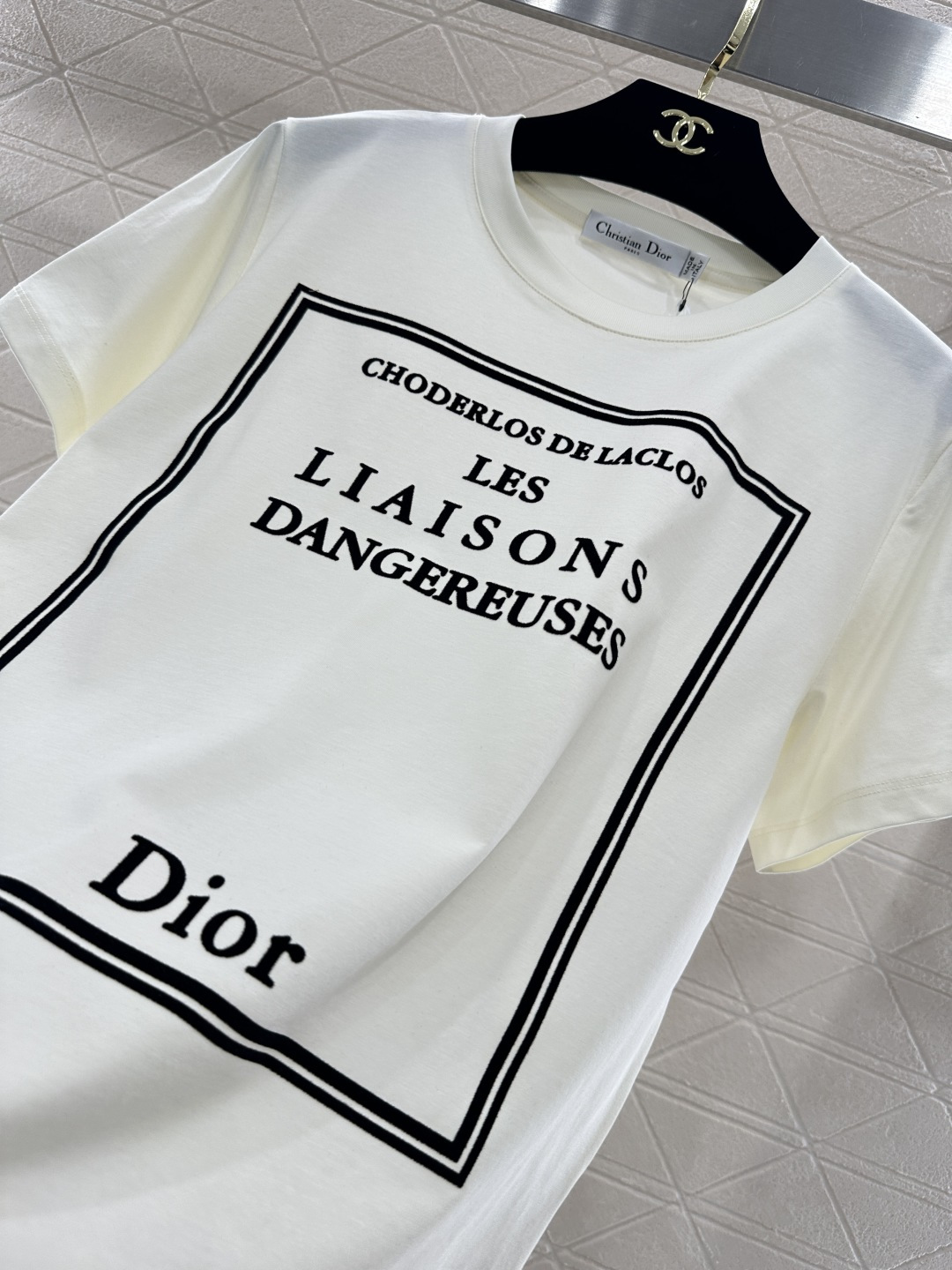♥Dio*♥2026新品上架 圆领字母徽标𝑇𝑒𝑒定制YB丝光全棉材质，透气舒适，质感十足，常规短袖𝑇恤剪