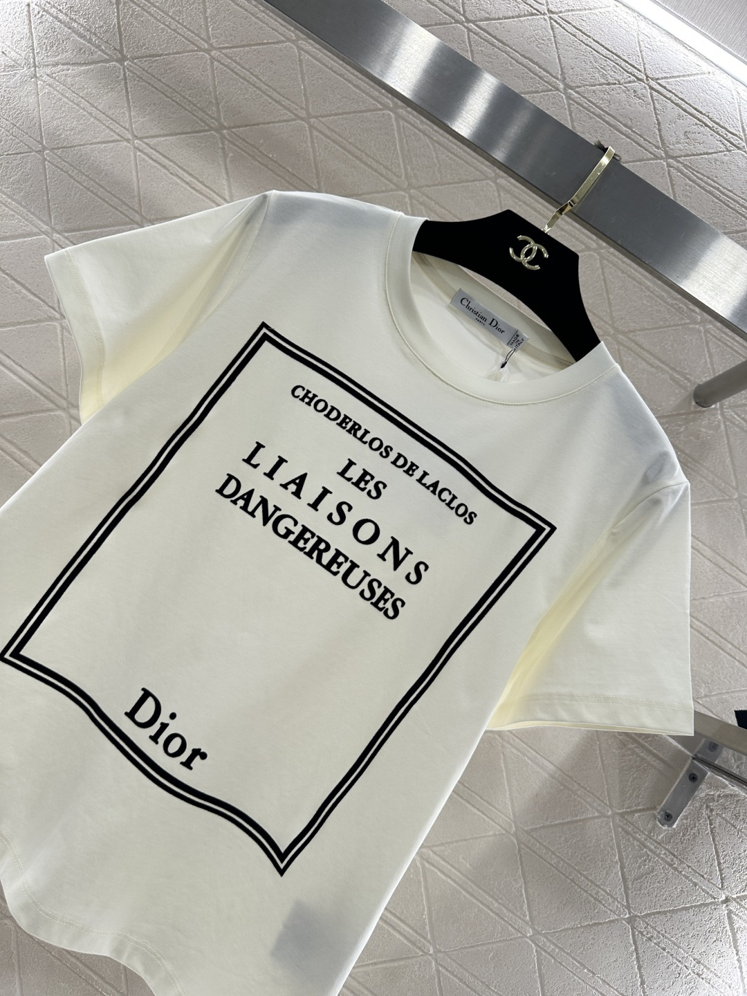 ♥Dio*♥2026新品上架 圆领字母徽标𝑇𝑒𝑒定制YB丝光全棉材质，透气舒适，质感十足，常规短袖𝑇恤剪