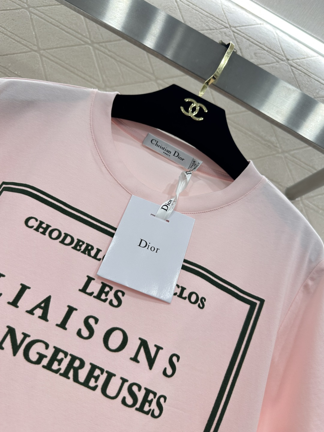 ♥Dio*♥2026新品上架 圆领字母徽标𝑇𝑒𝑒定制YB丝光全棉材质，透气舒适，质感十足，常规短袖𝑇恤剪