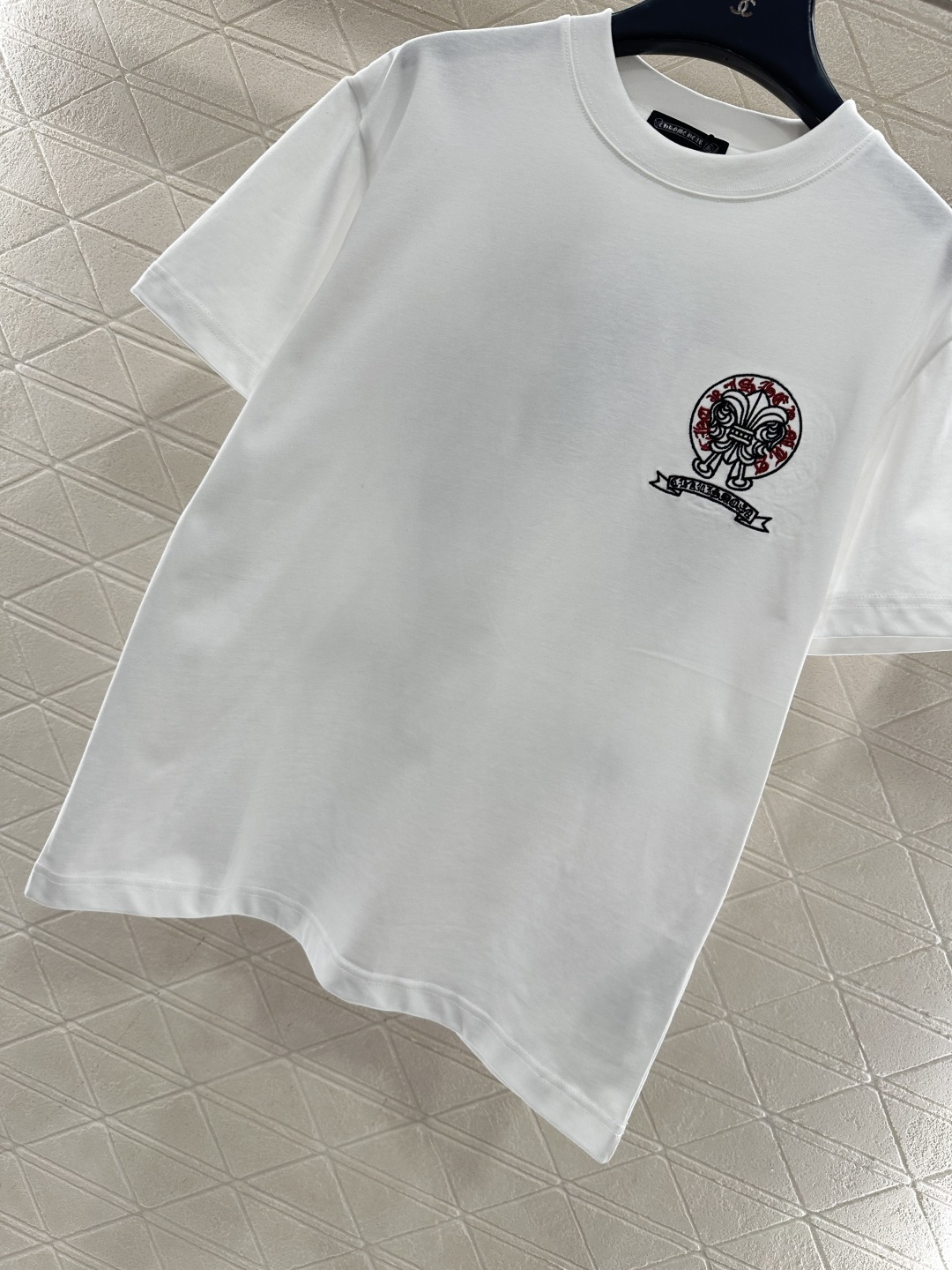 ♥Chrome hear*♥2026新品上架 圆领刺绣撞色徽标𝑇𝑒𝑒定制YB原生全棉材质，透气舒适，质感