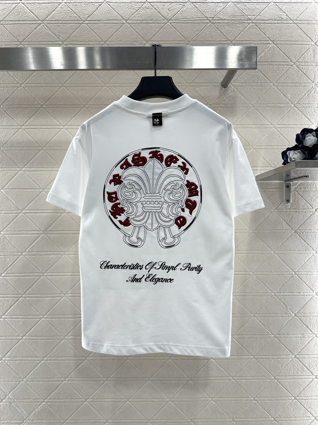 ♥Chrome hear*♥2026新品上架 圆领刺绣撞色徽标𝑇𝑒𝑒定制YB原生全棉材质，透气舒适，质感