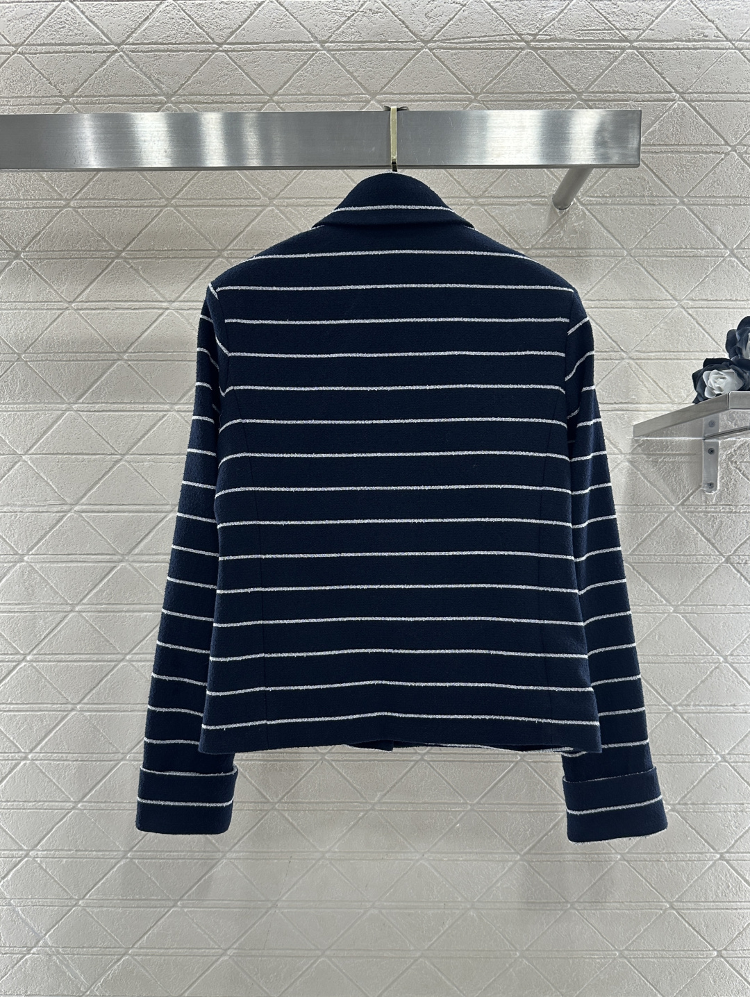 ♥Chane*♥2026新品上架 条纹洋装外套长裤套装定制YB进口棉毛材质，质感高级，品相十足，翻领洋装