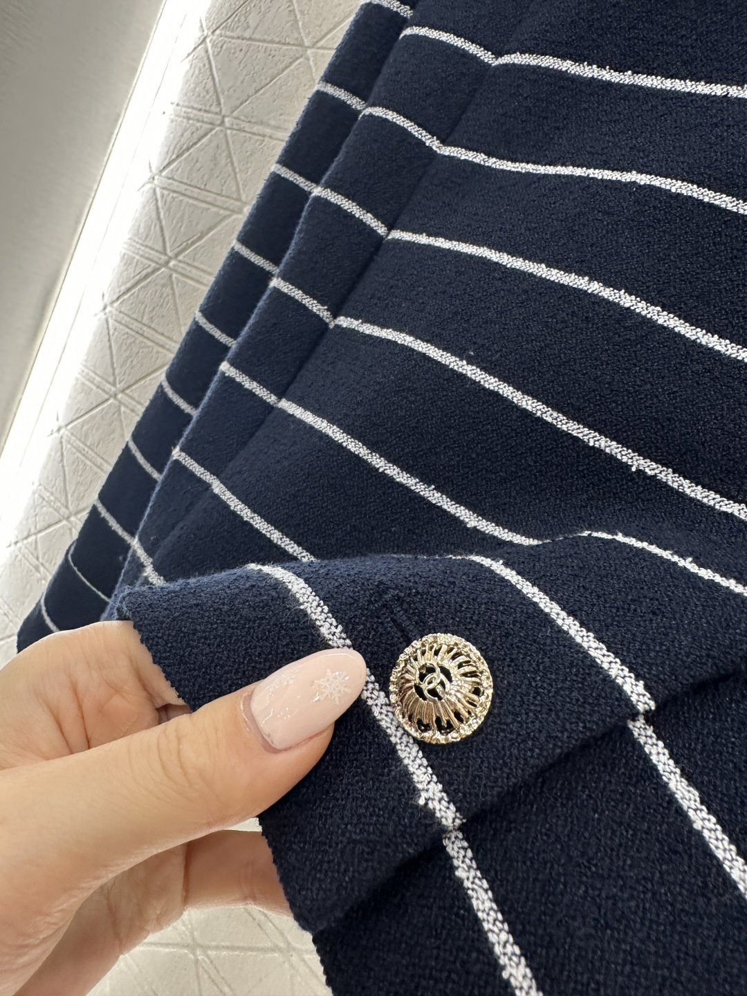 ♥Chane*♥2026新品上架 条纹洋装外套长裤套装定制YB进口棉毛材质，质感高级，品相十足，翻领洋装