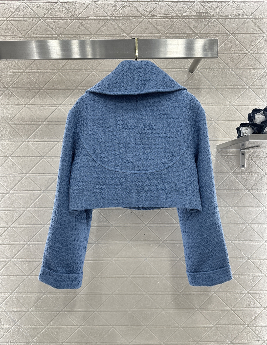 ♥Chane*♥2026新品上架 翻领短款外套半裙套装定制YB进口粗纺棉毛呢材质，质感高级，编织肌理呈现