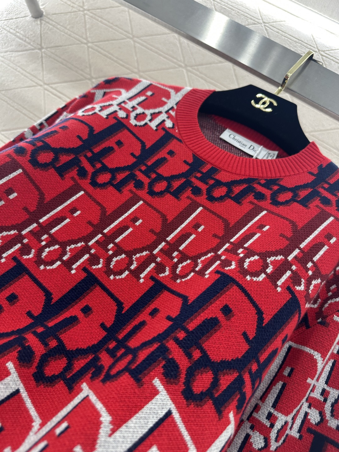 ♥Dio*♥2026新品上架 圆领提花针织套头毛衣定制YB羊毛纱线织造，质感细腻，穿搭舒适，圆领针织套头