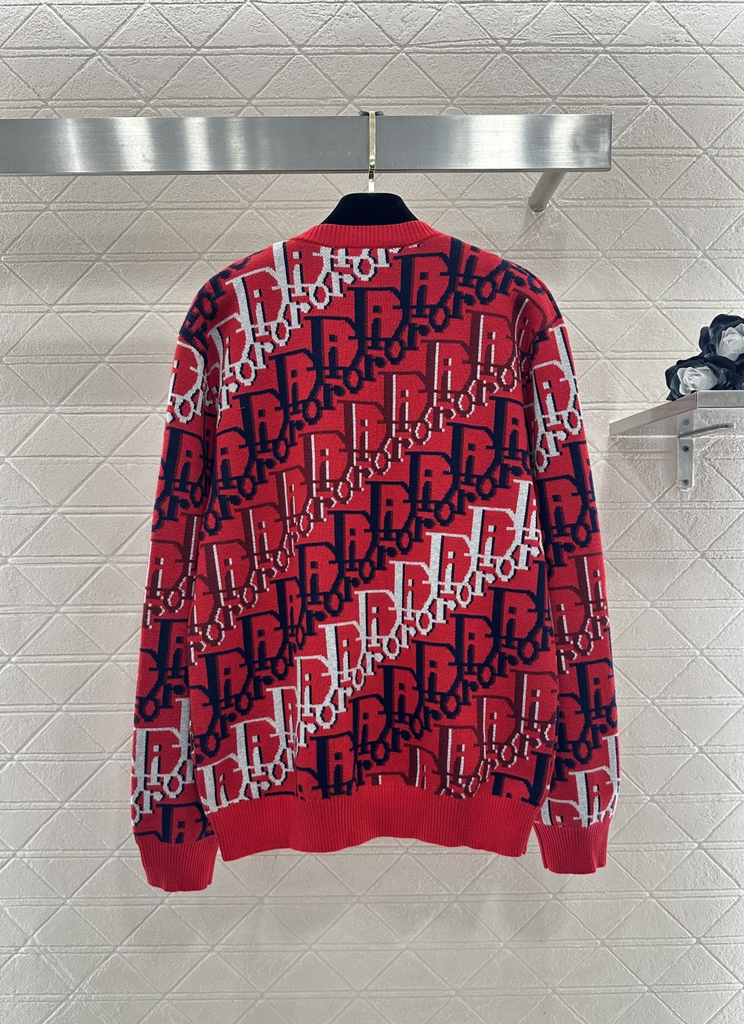 ♥Dio*♥2026新品上架 圆领提花针织套头毛衣定制YB羊毛纱线织造，质感细腻，穿搭舒适，圆领针织套头