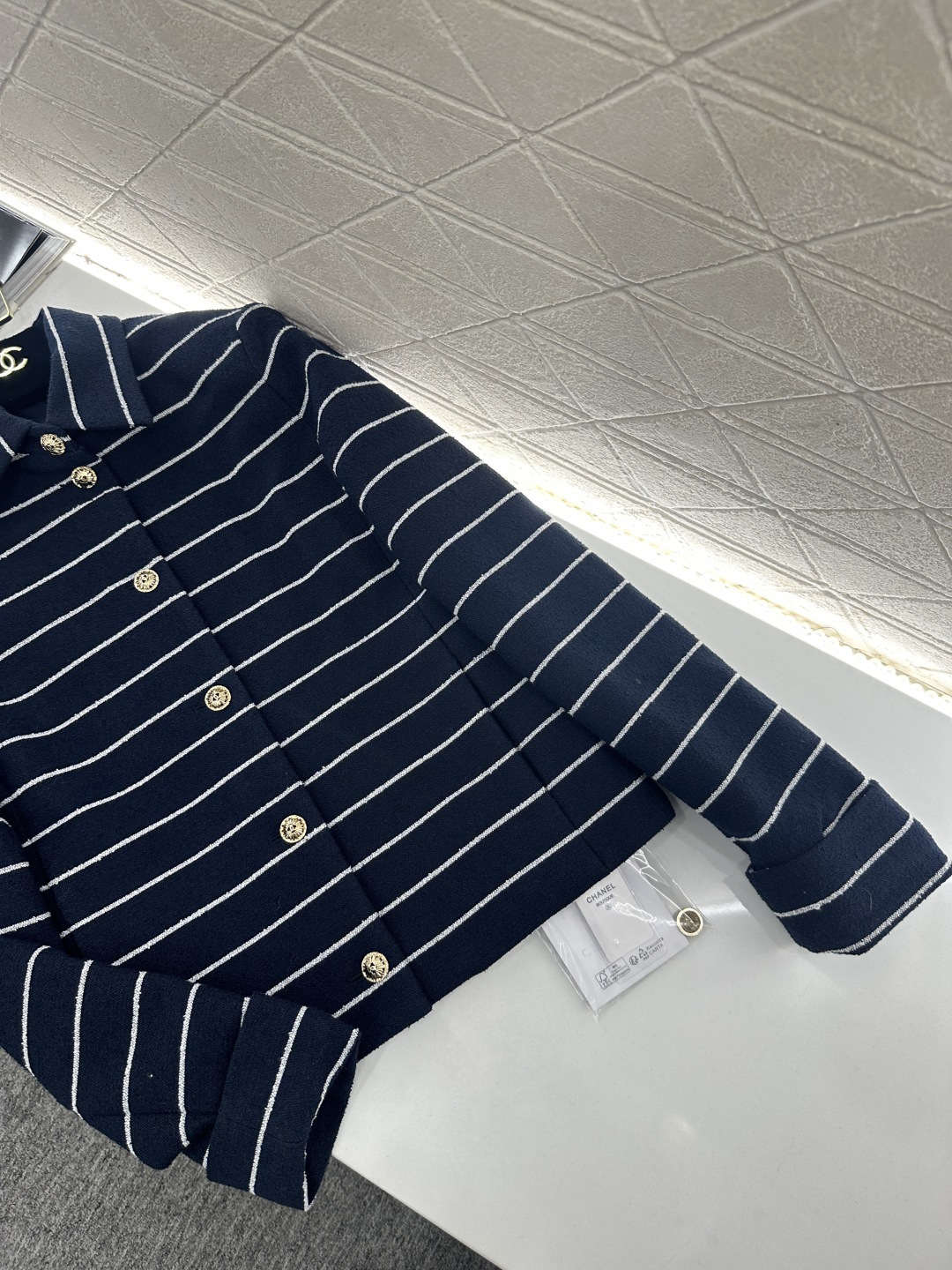 ♥Chane*♥2026新品上架 条纹洋装外套长裤套装定制YB进口棉毛材质，质感高级，品相十足，翻领洋装