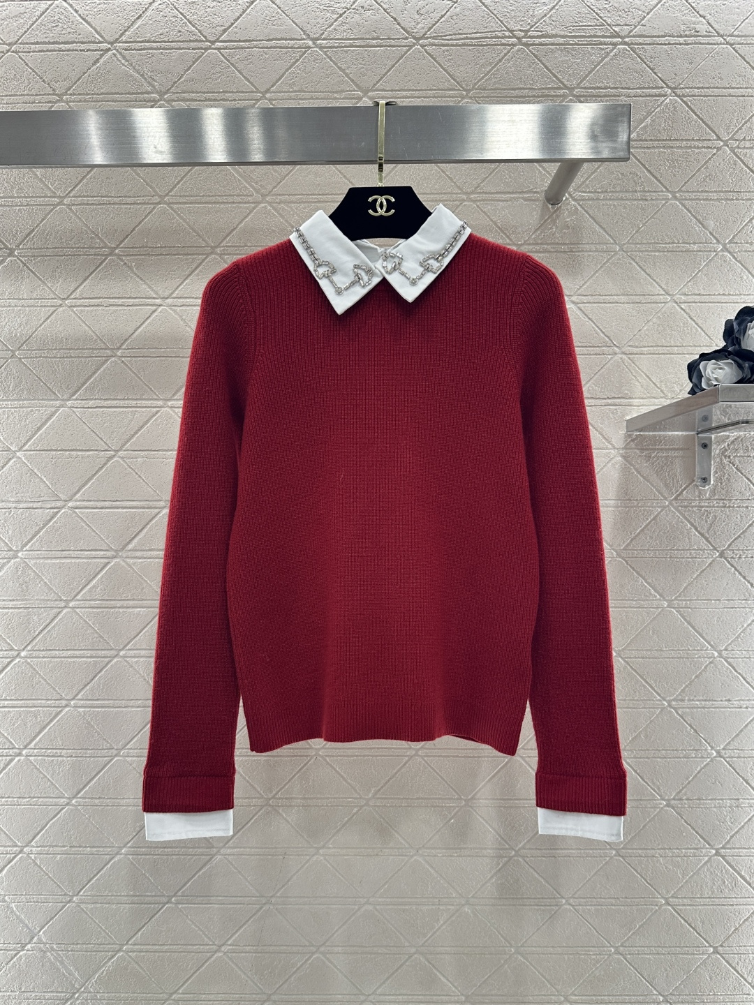 ♥Gucc*♥2026新品上架 贺岁假两件针织套头毛衣新年贺岁系列#定制YB羊绒羊毛纱线织造，密度细针织