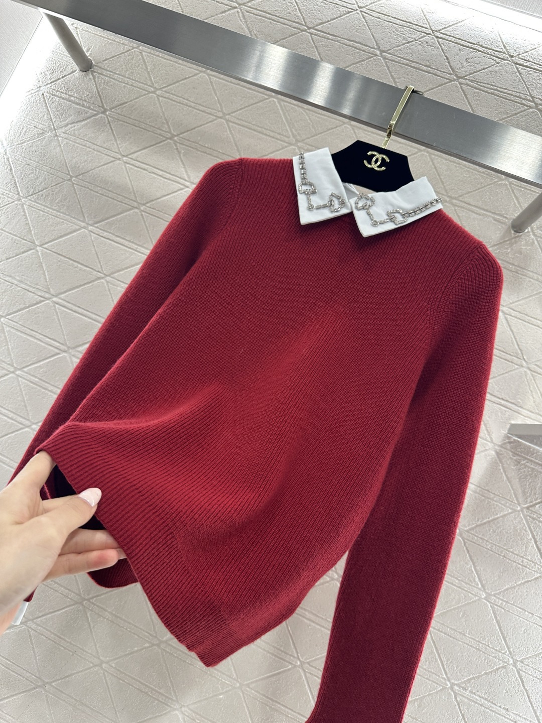 ♥Gucc*♥2026新品上架 贺岁假两件针织套头毛衣新年贺岁系列#定制YB羊绒羊毛纱线织造，密度细针织