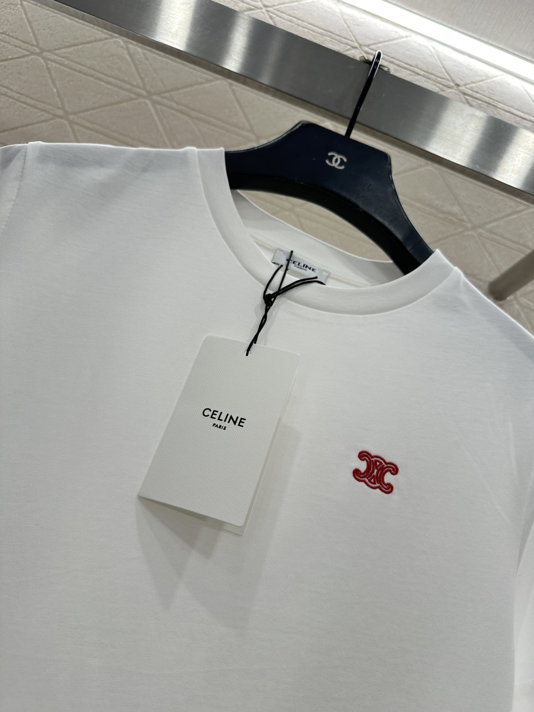 ♥Celin*♥2026新品上架 圆领刺绣徽标𝑇𝑒𝑒定制YB丝光全棉材质，透气舒适，质感十足，常规短袖𝑇