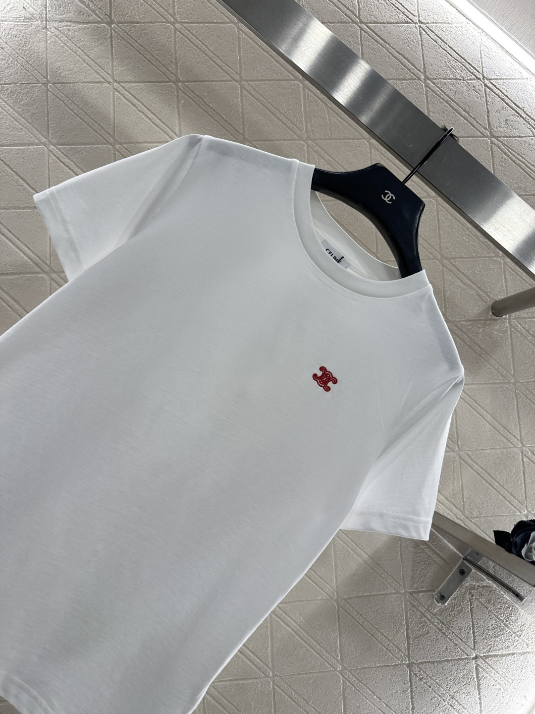♥Celin*♥2026新品上架 圆领刺绣徽标𝑇𝑒𝑒定制YB丝光全棉材质，透气舒适，质感十足，常规短袖𝑇