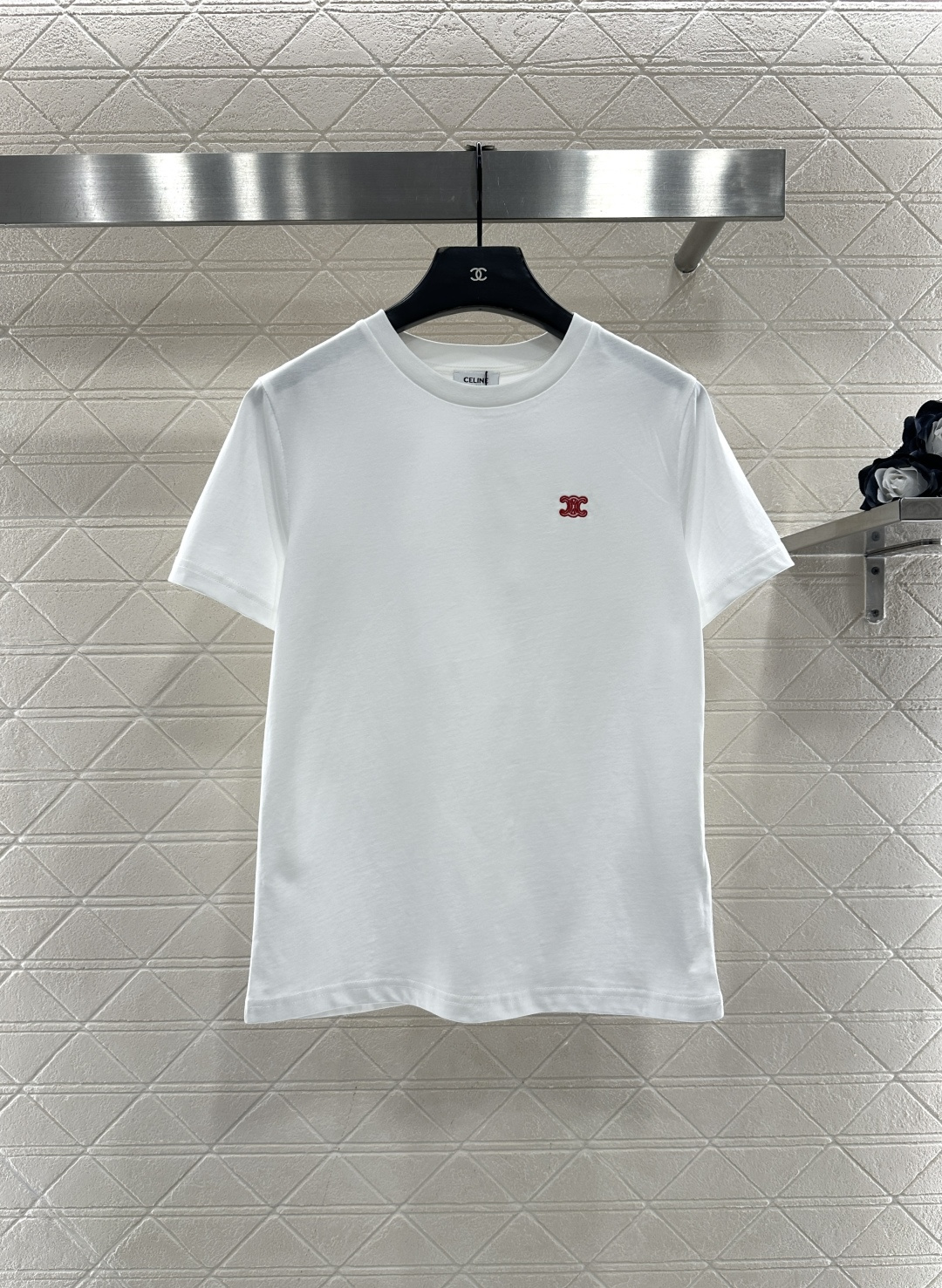 ♥Celin*♥2026新品上架 圆领刺绣徽标𝑇𝑒𝑒定制YB丝光全棉材质，透气舒适，质感十足，常规短袖𝑇