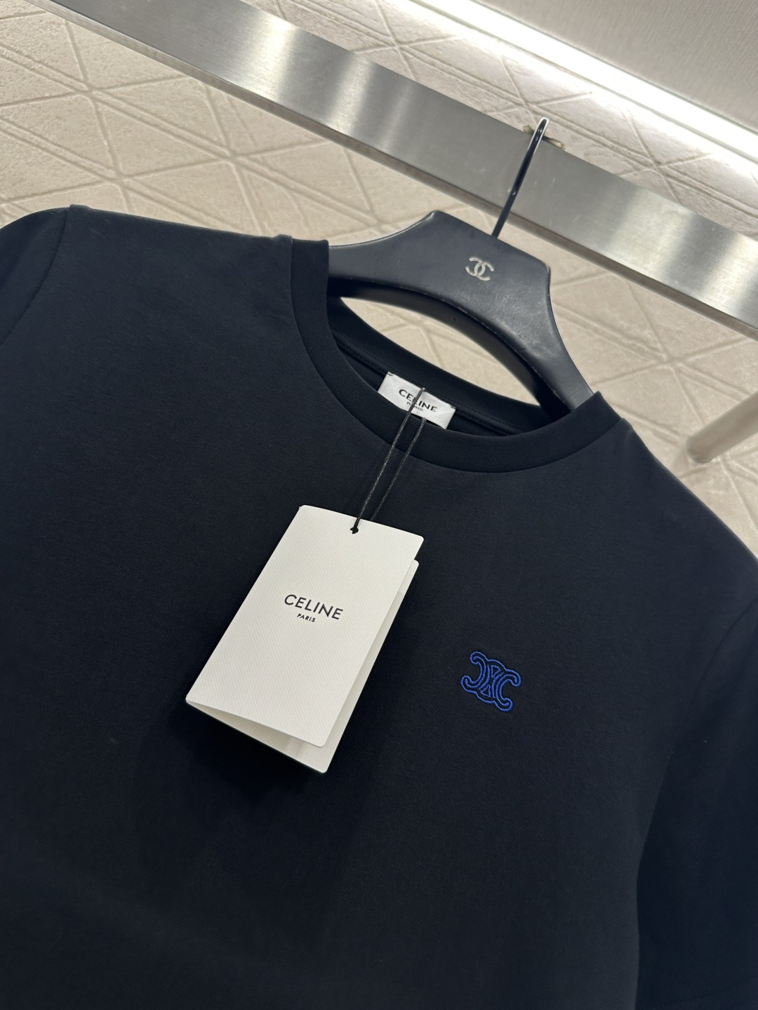 ♥Celin*♥2026新品上架 圆领刺绣徽标𝑇𝑒𝑒定制YB丝光全棉材质，透气舒适，质感十足，常规短袖𝑇