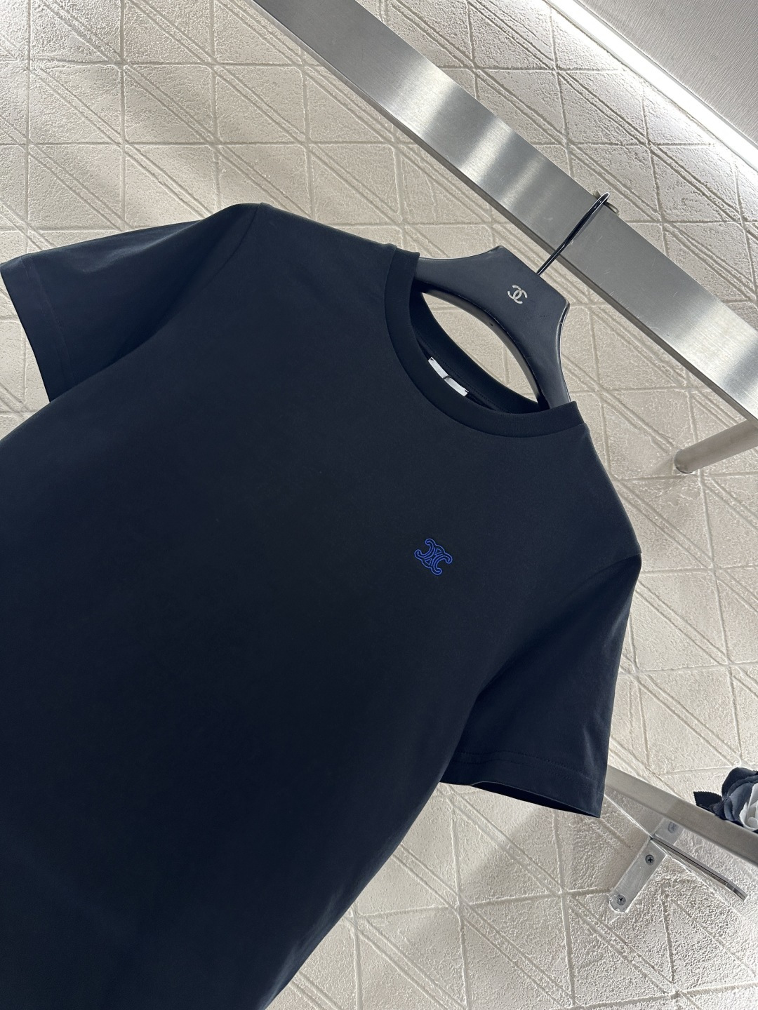 ♥Celin*♥2026新品上架 圆领刺绣徽标𝑇𝑒𝑒定制YB丝光全棉材质，透气舒适，质感十足，常规短袖𝑇