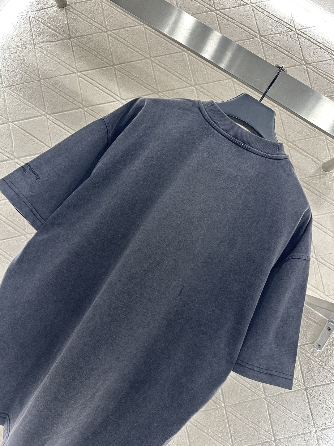 ♥Alexander wan*♥2026新品上架 做旧水洗印花烫钻𝑇𝑒𝑒定制YB原生全棉材质，透气舒适，