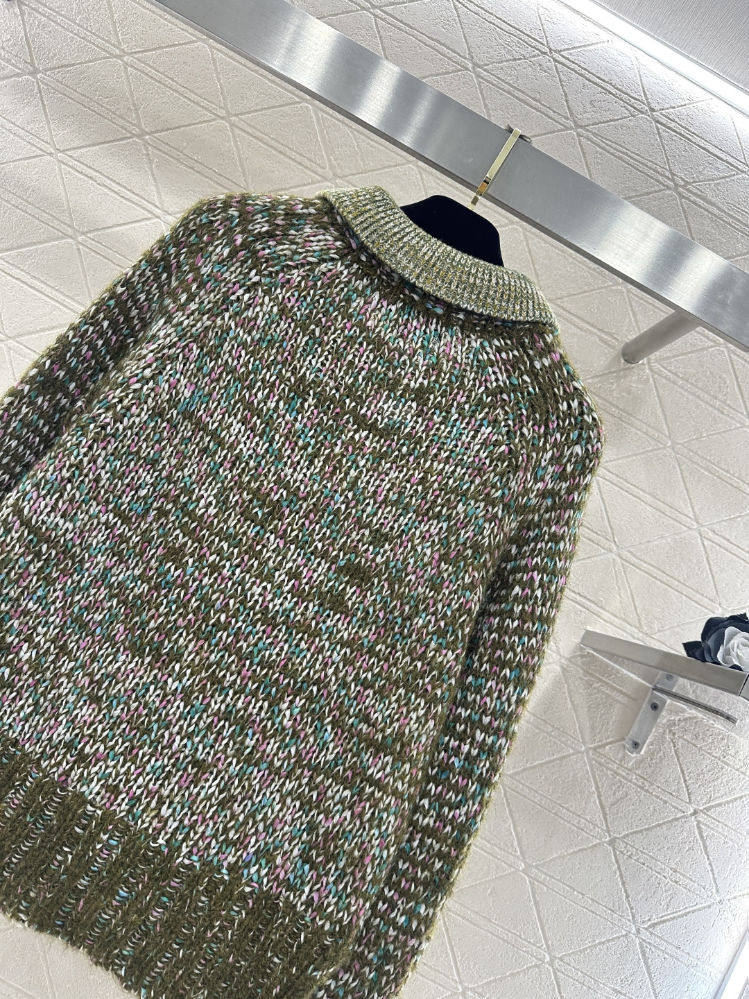 ♥Thom Brown*♥2026新品上架 翻领花色针织拉链上衣定制YB羊毛纱线织造，质感高级，舒适柔软