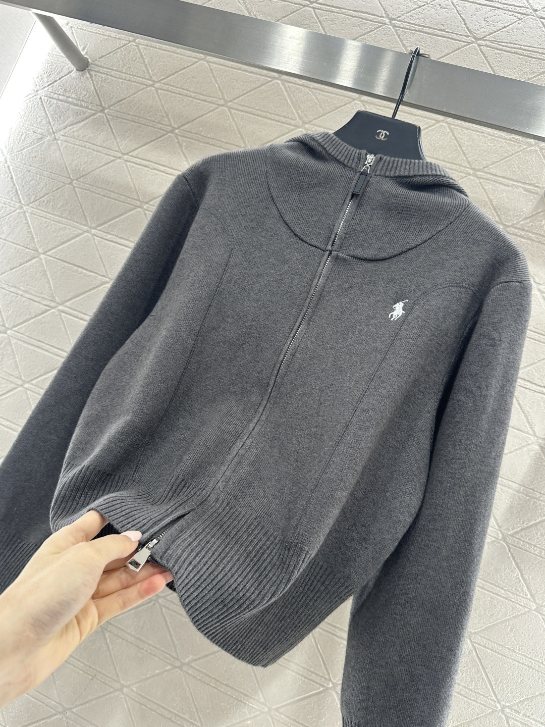 ♥Ralph Lauren*♥2026新品上架 连帽针织拉链外套定制YB羊毛纱线织造，质感细腻，穿搭舒适