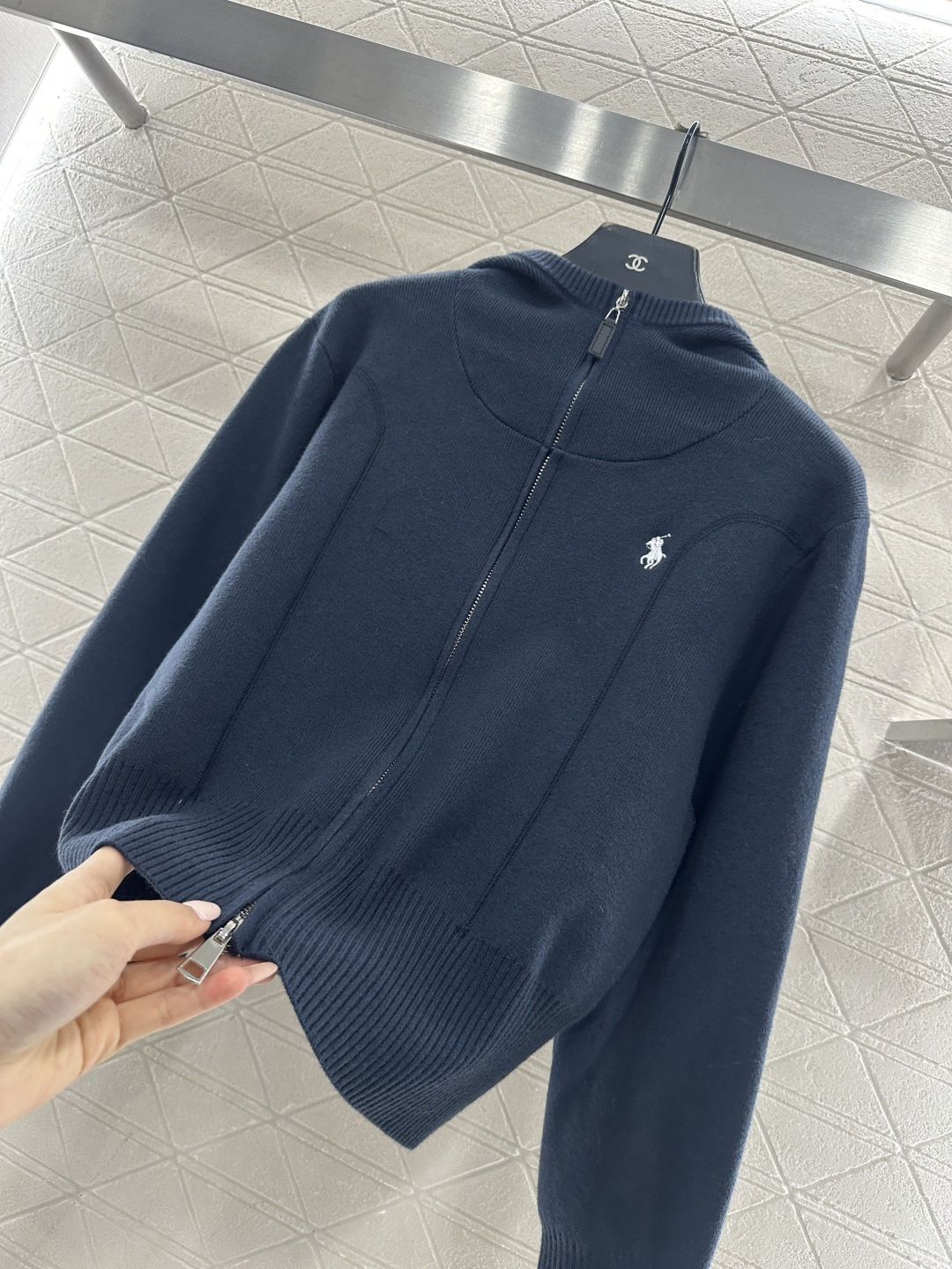 ♥Ralph Lauren*♥2026新品上架 连帽针织拉链外套定制YB羊毛纱线织造，质感细腻，穿搭舒适