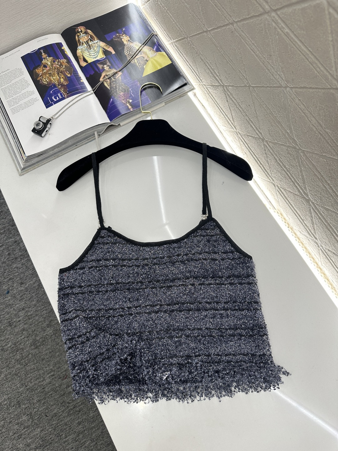 ♥Chane*♥2026新品上架 流苏针织吊带背心定制YB棉毛纱线织造，质感高级，穿搭洋气，平口领针织吊