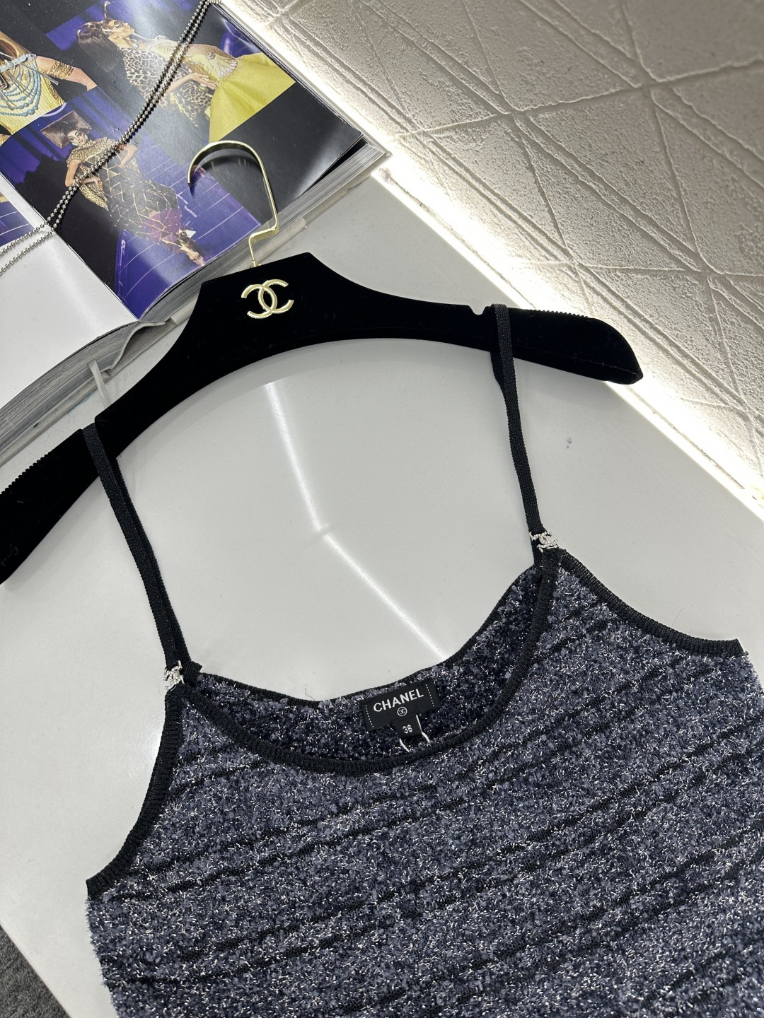 ♥Chane*♥2026新品上架 流苏针织吊带背心定制YB棉毛纱线织造，质感高级，穿搭洋气，平口领针织吊