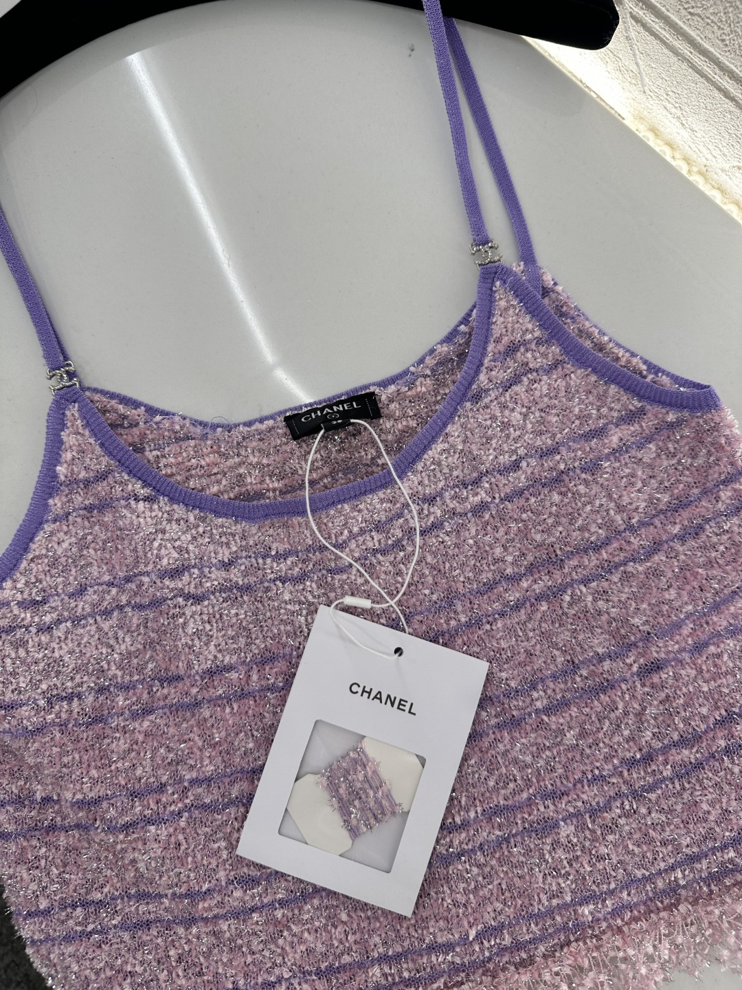 ♥Chane*♥2026新品上架 流苏针织吊带背心定制YB棉毛纱线织造，质感高级，穿搭洋气，平口领针织吊