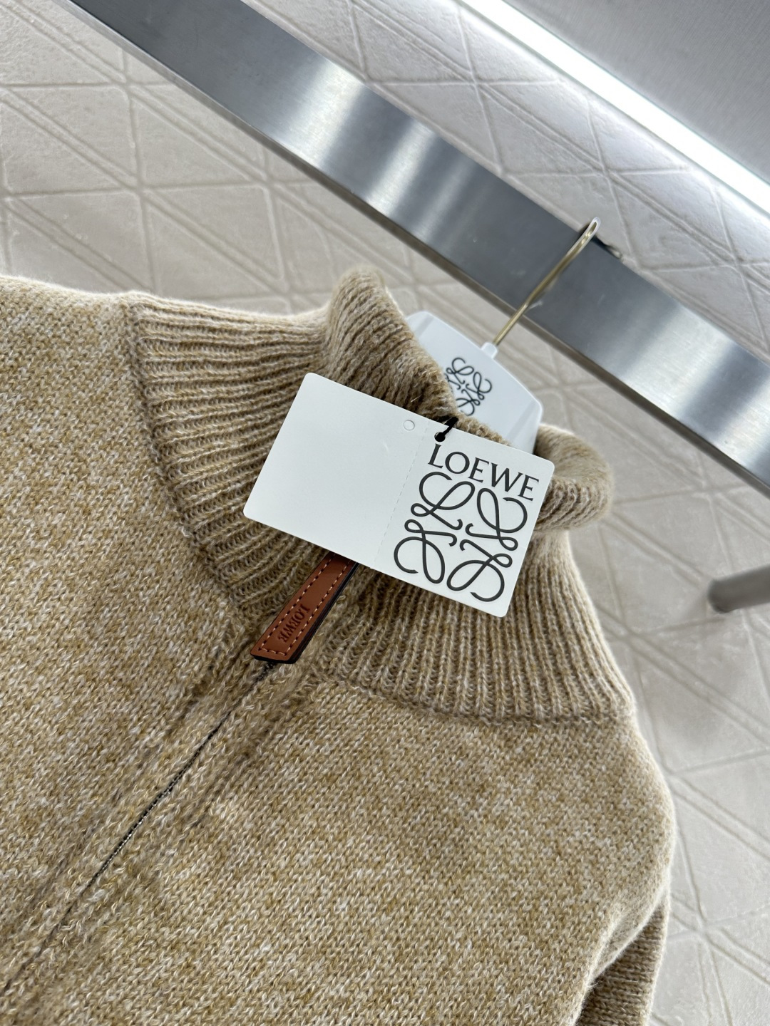 ♥Loew*♥2026新品上架 针织拉链开衫外套定制YB羊毛纱线织造，质感高级，舒适柔软，立领针织拉链外