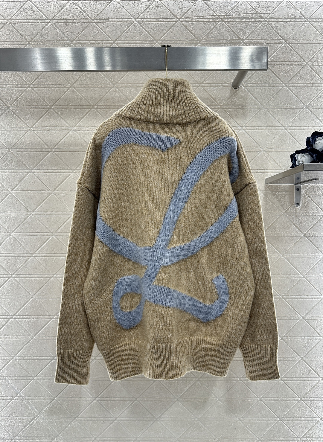 ♥Loew*♥2026新品上架 针织拉链开衫外套定制YB羊毛纱线织造，质感高级，舒适柔软，立领针织拉链外