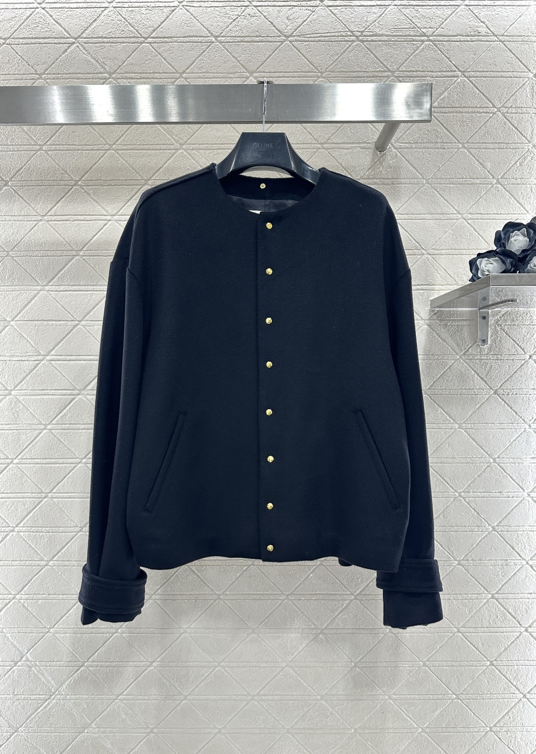 ♥Celin*♥2026新品上架 围巾毛呢外套两件套定制YB进口百分百羊毛呢材质，毛量清晰，肌理明显，品