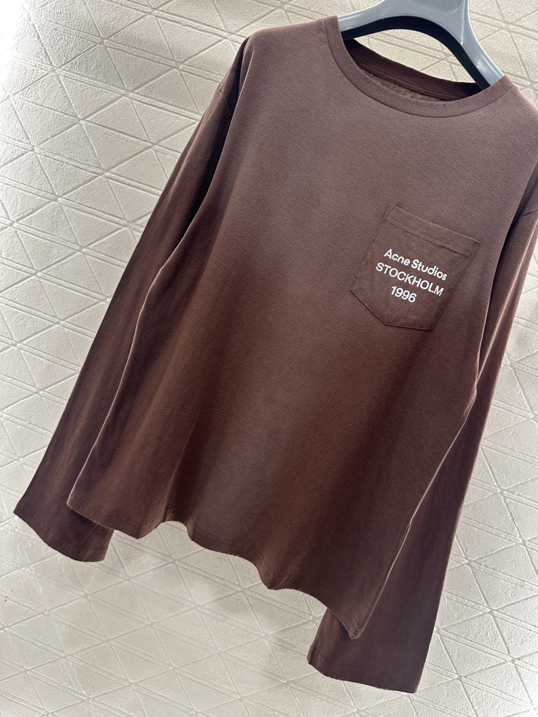 ♥Acne studio*♥2026新品上架 重工水洗做旧字母长袖定制YB亚麻棉材质，质感舒适，弹力好穿