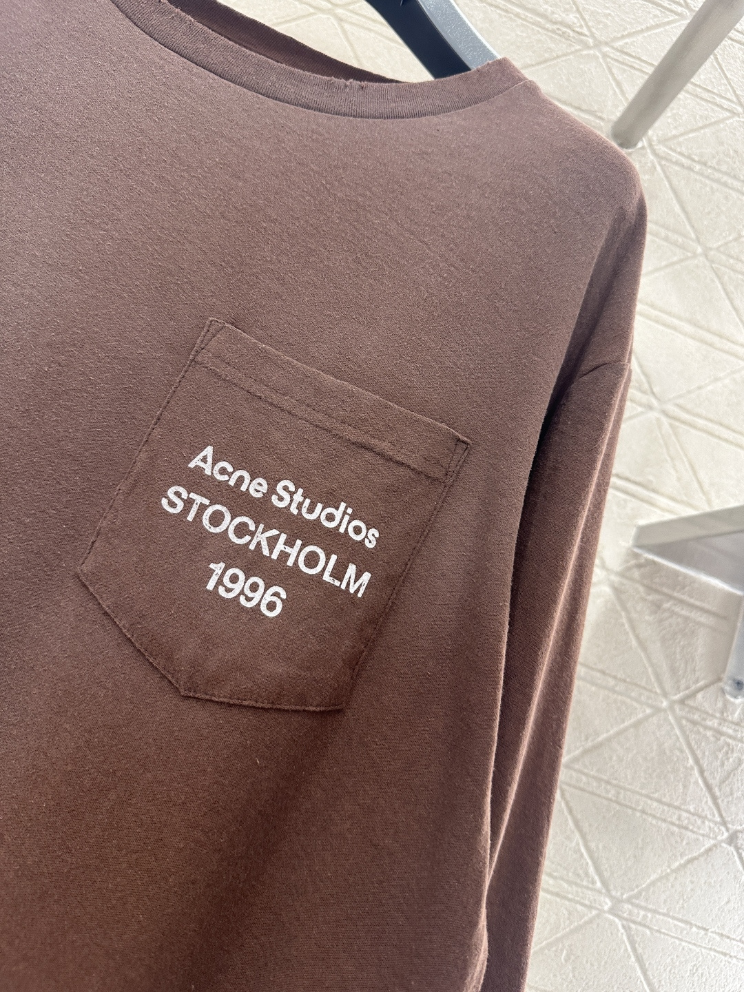 ♥Acne studio*♥2026新品上架 重工水洗做旧字母长袖定制YB亚麻棉材质，质感舒适，弹力好穿