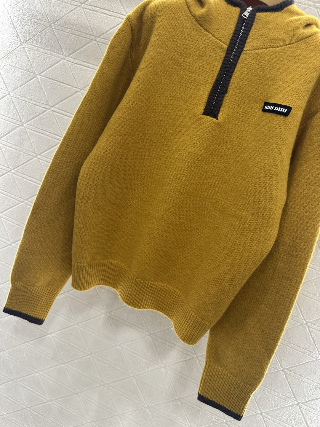 ♥Miumi*♥2026新品上架 连帽针织长袖毛衣定制YB羊毛纱线织造，柔软亲肤，舒适有型，连帽拉链毛衣