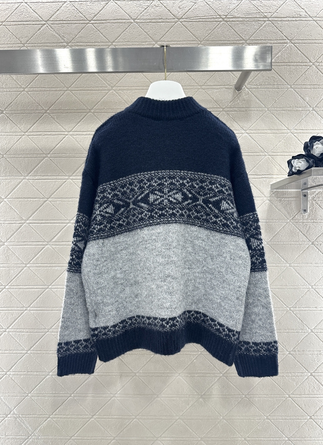 ♥Dio*♥2026新品上架 撞色针织开衫外套定制YB羊毛纱线织造，柔软亲肤，舒适有型，拉链开衫外套版型