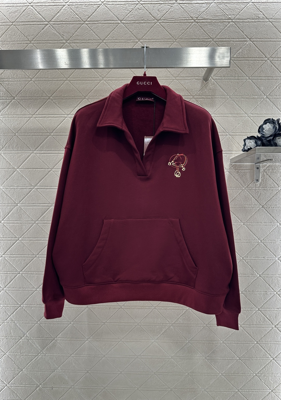 ♥Gucc*♥2026新品上架贺岁翻领半开襟卫衣长裤套装新年贺岁系列#定制YB进口原生全棉材质，柔软亲肤