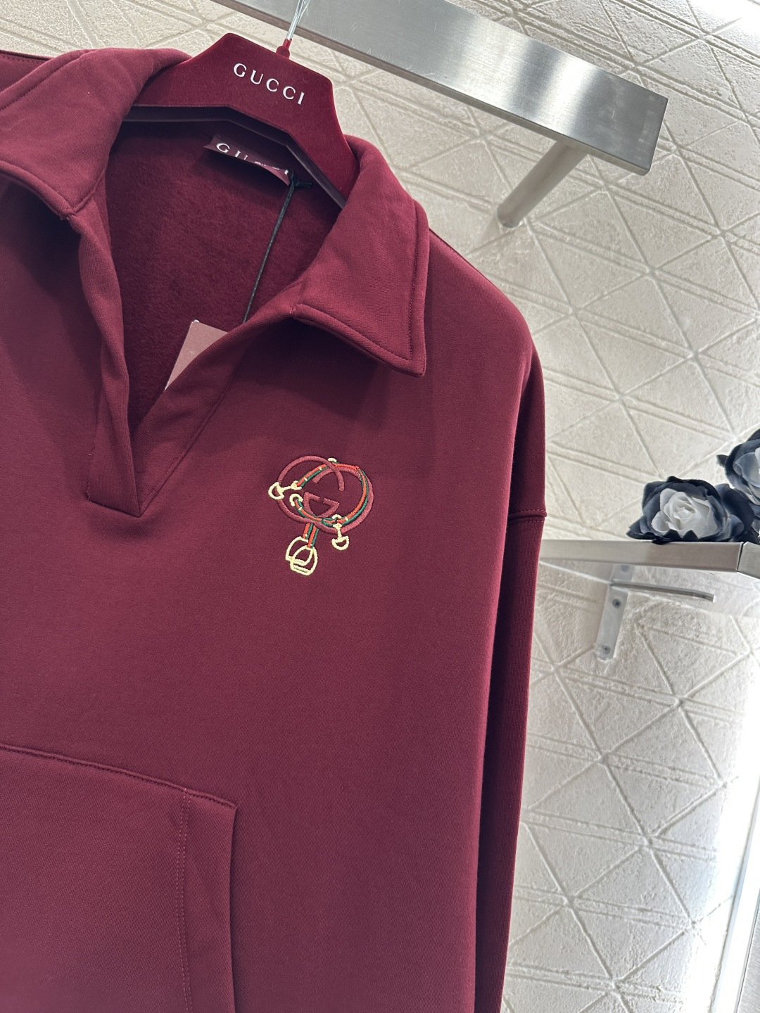 ♥Gucc*♥2026新品上架贺岁翻领半开襟卫衣长裤套装新年贺岁系列#定制YB进口原生全棉材质，柔软亲肤