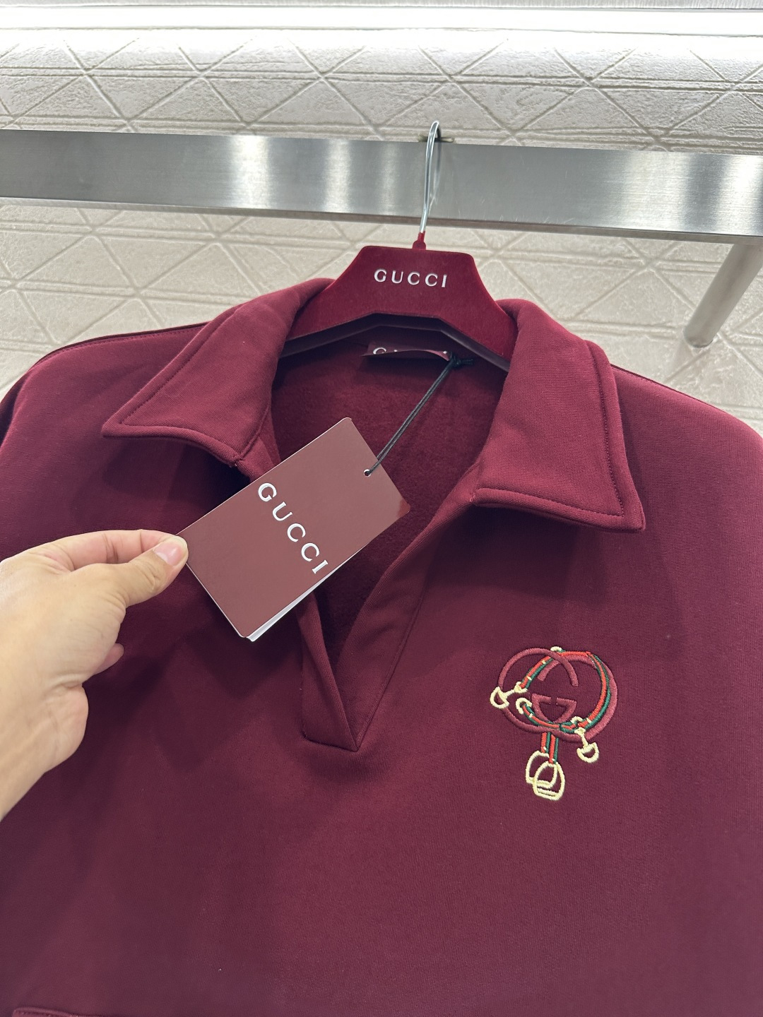 ♥Gucc*♥2026新品上架贺岁翻领半开襟卫衣长裤套装新年贺岁系列#定制YB进口原生全棉材质，柔软亲肤
