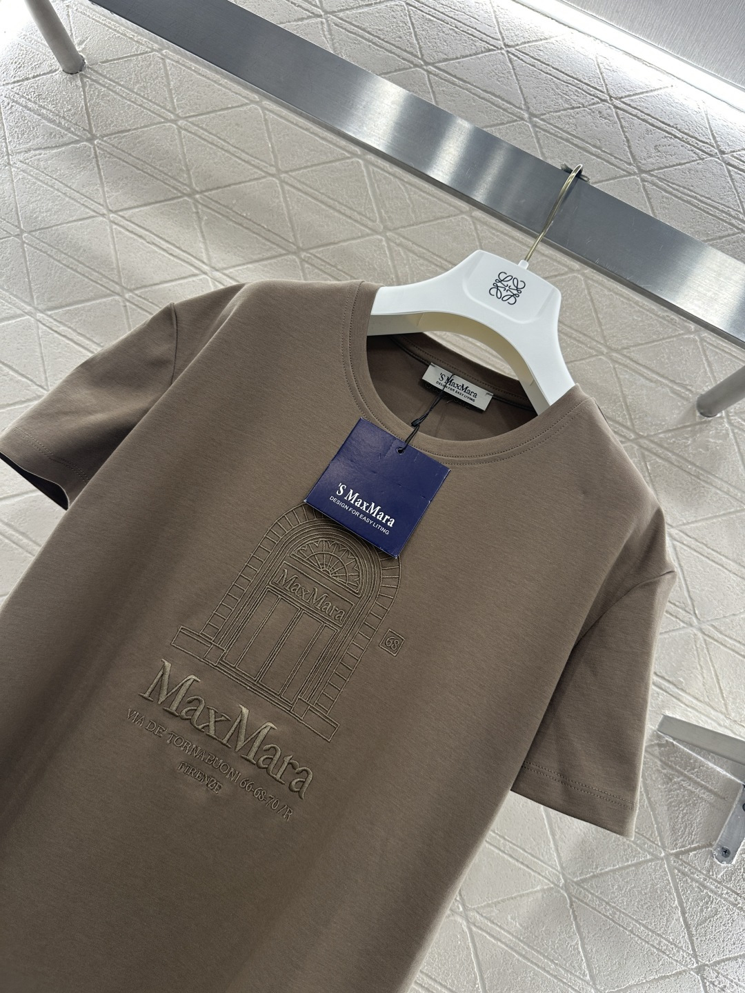 ♥Maxmar*♥2026新品上架 圆领刺绣徽标𝑇𝑒𝑒定制YB原生全棉材质，透气舒适，质感十足，常规花苞