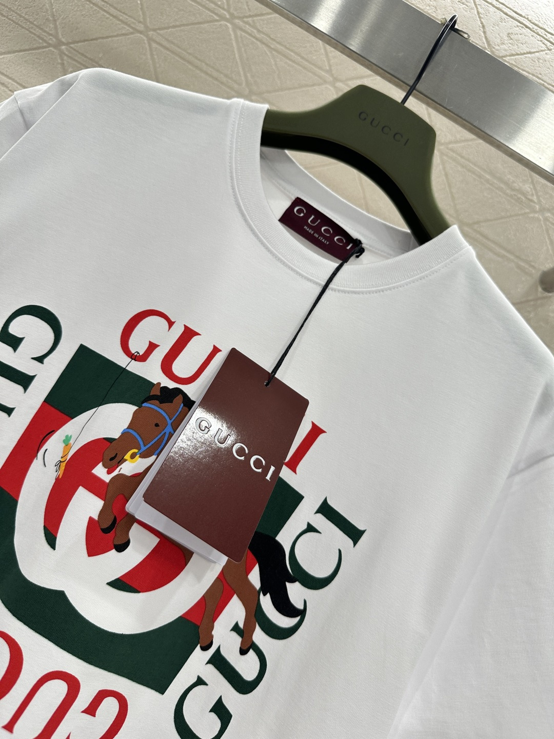 ♥Gucc*♥2026新品上架 贺岁起泡印花圆领𝑇𝑒𝑒新年贺岁系列#定制YB原生全棉材质，透气舒适，质感