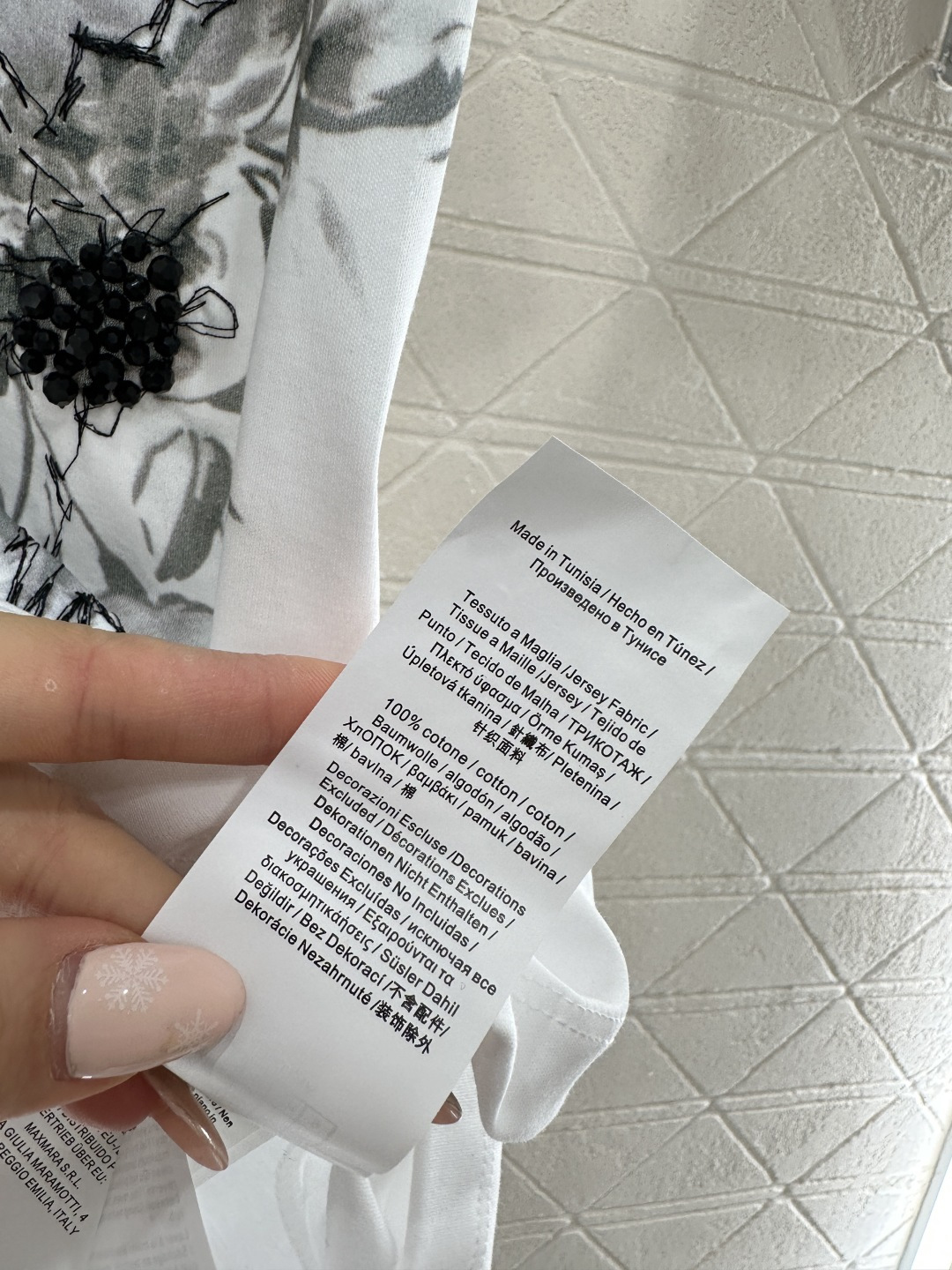 ♥Maxmar*♥2026新品上架 新中式钉珠印花圆领𝑇𝑒𝑒定制YB原生全棉材质，透气舒适，质感十足，常