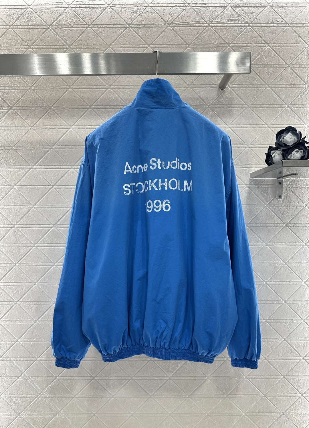 ♥Acne studio*♥2026新品上架 宝蓝色拉链廓形外套定制YB进口棉纶材质，质感光泽，防风舒适