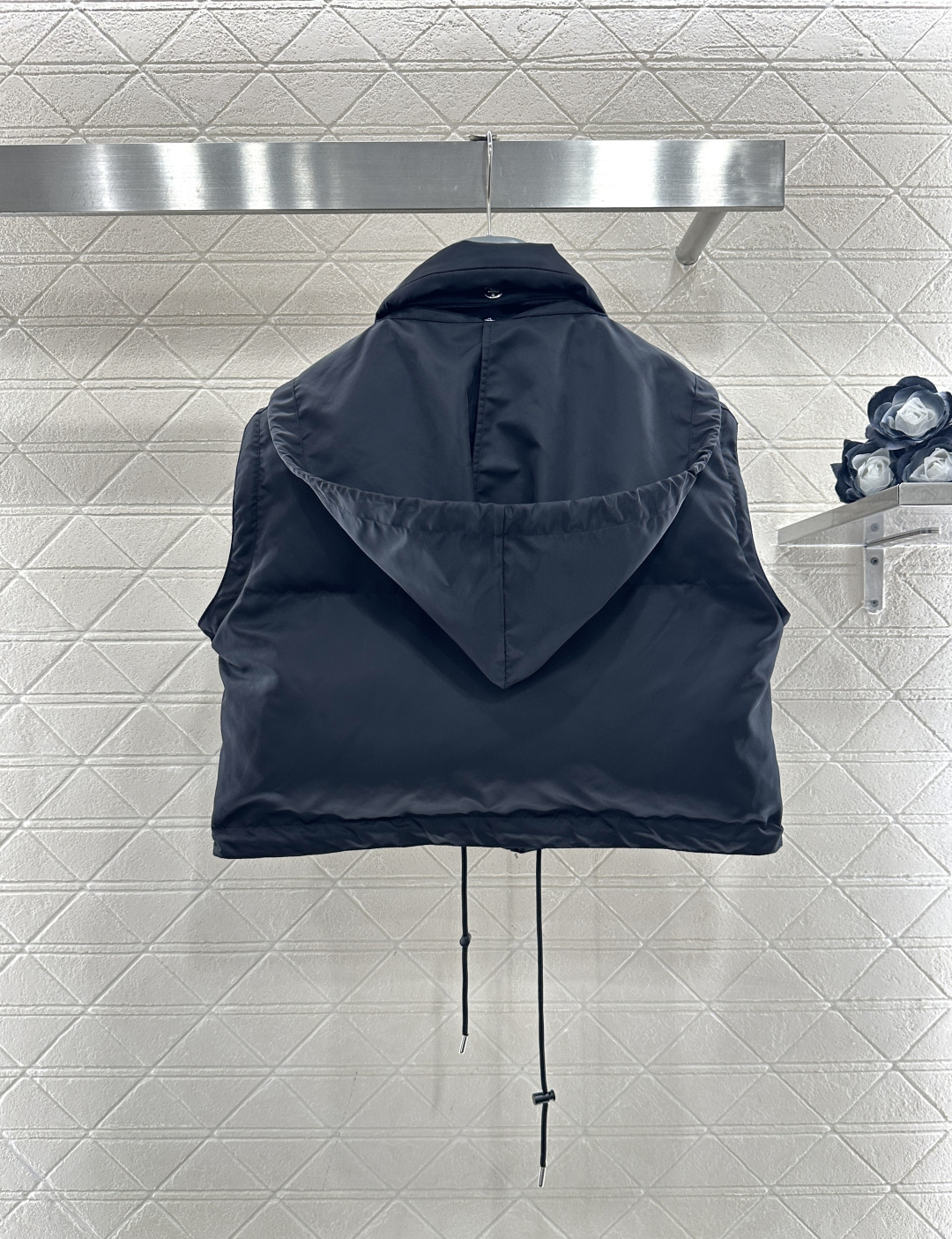 ♥Prad*♥2026新品上架 可拆卸两穿短款棉服定制YB进口防风防水尼龙材质，其工艺还原，升级材质，提