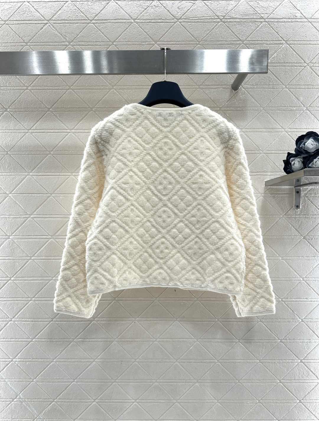 ♥Louis Vuitto*♥2026新品上架 提花针织开衫外套短裙套装定制YB羊绒羊毛纱线织造，提花工