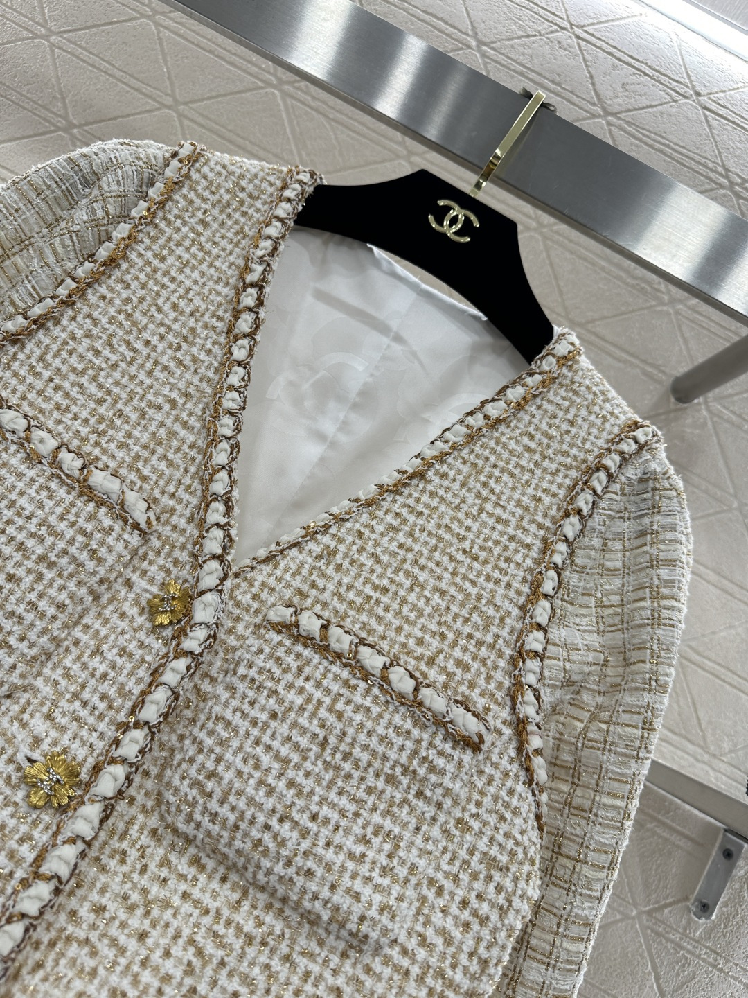 ♥Chane*♥2026新品上架 捆边假两件洋装外套定制YB进口粗纺羊毛呢材质，质感高级，品相十足，洋装