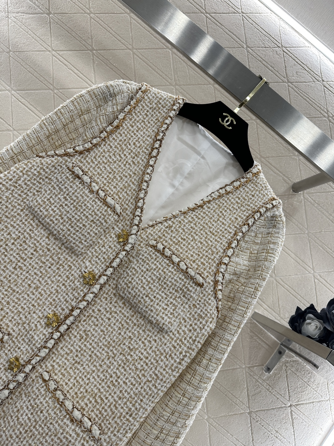 ♥Chane*♥2026新品上架 捆边假两件洋装外套定制YB进口粗纺羊毛呢材质，质感高级，品相十足，洋装