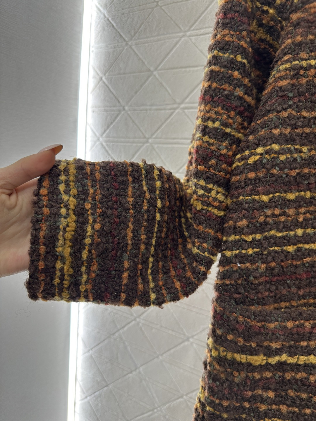 ♥lP。*♥2026新品上架 编织中长款毛呢外套定制YB进口粗纺羊毛呢材质，质感高级，品相十足，中长款高